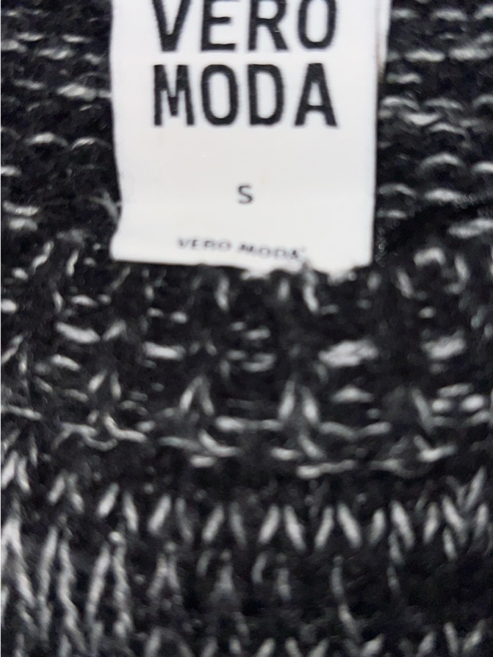 Vero Moda Black & Cream Rhinestone 'A' Raglan Sweater - Picture 6 of 6